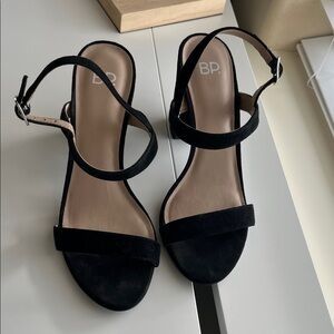 BP Women's Black Suede Sandals